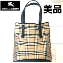 【美品】BURBERRY ブルーレーベル ナイロン バケツ トート