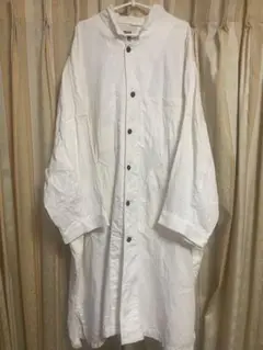 KLASICA クラシカ　ステンカラーコート　リネン　ロングシャツ　XLサイズ