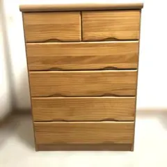 木製チェスト ナチュラルウッド 6引き出し