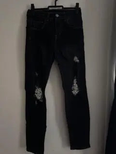 ダメージスキニーパンツ　purple brand ksubi mnml風