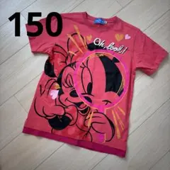 ディズニーリゾート ミニーちゃん 半袖 Tシャツ 虫めがね 150 ピンク　限定