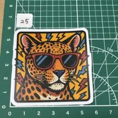 サングラスチーターと稲妻のステッカー