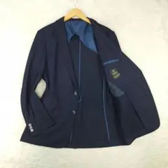 Navy PREMIUM　ブレザー　テーラードジャケット　鹿の子　紺　XXL