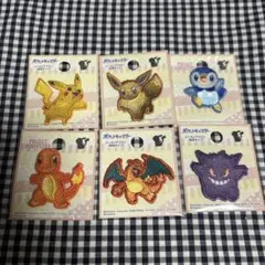 ポケットモンスター 刺繍ワッペン 6個セット
