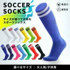 サッカーソックス 青