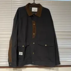 SALTLIMITネイビージャケット コーデュロイ襟