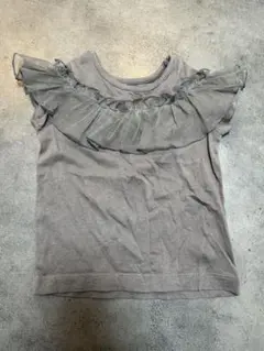 グレー フリル付き Tシャツ　90 西松屋