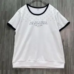 エレッセ　プラクティスTシャツ　ドット柄 白　L