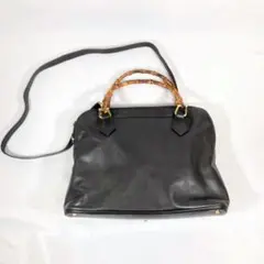 GUCCI グッチ ショルダーバック ハンドバック 2Way バンブー ブラック