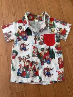 【美品】海外ベビーシャツ　サマークリスマス100cm