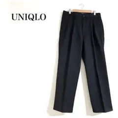 ✨美品✨UNIQLOユニクロ　イージーケアツータックチノ　ネイビー　82 cm