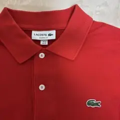 LACOSTE クラシックフィット レッドポロシャツ 半袖