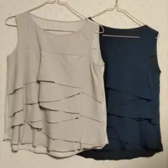 新品未使用mimi＆rogerフリルノースリーブトップス 2点セット