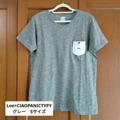 Lee　チャオパニックティピー　デニムポケットTシャツ　グレー　S