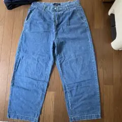 ライトブルーデニムワイドパンツ
