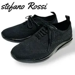 【未使用級】stefano Rossi ブラックスニーカーメッシュ