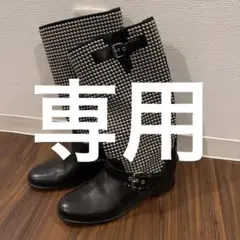 レア美品クリスチャンルブタンインヒールフラットスタッズブーツ39