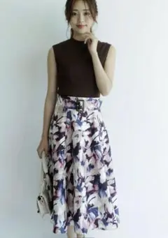 新品♡マイストラーダ ペイントフラワースカート 花柄 M♡ジャスグリッティー