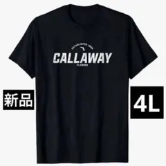 【新品/4Lサイズ】キャロウェイ メンズ 半袖 Tシャツ ブラック ビンテージ
