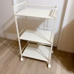 3段キッチンワゴン　アイボリー