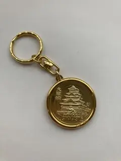金色 大阪城 キーホルダー