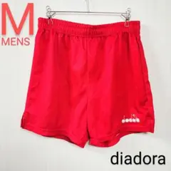 ディアドラ　diadora　ショートパンツ　サッカー　赤　M　匿名配送