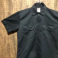 ディッキーズ　ワークシャツ　半袖　黒　ブラック　M　SMA496
