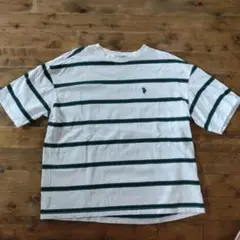ポロロゴ刺繍入りボーダーTシャツ