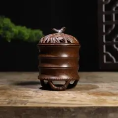 銅製 提梁暖手炉 喜上枝頭手提げ暖手炉 香炉 香道具 装飾品 工芸品 置物 銅器 手提げ薫香炉 麒麟暖手炉 装飾品 工芸品 置物 - メルカリ