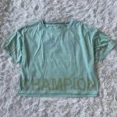 チャンピオン　CHAMPIONロゴ入りミントグリーンTシャツM