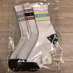 GOD SELECTION XXX ソックス GOD SELECTION XXX - GX-A24-SO-03 SOCKS (3PIECE 1PACK) WHITE