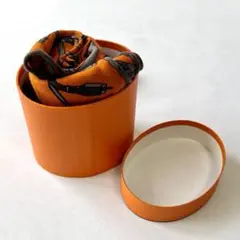 エルメス カシミヤ×シルク ロザンジュ ストール アンプラグド オレンジ