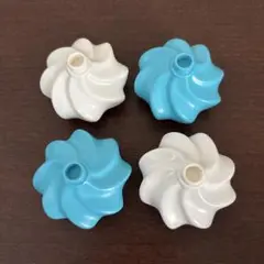 レゴ　デュプロ クリーム　ホイップ　白　水色　3個
