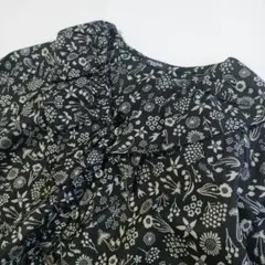 22AW　極美品　マーブルシュッド　フラワープリント フリルブラウス　日本製