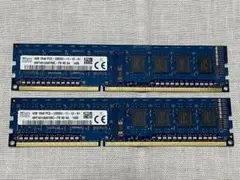 SK hynix デスクトップ用メモリPC3-12800U 8GB(4GB×2)