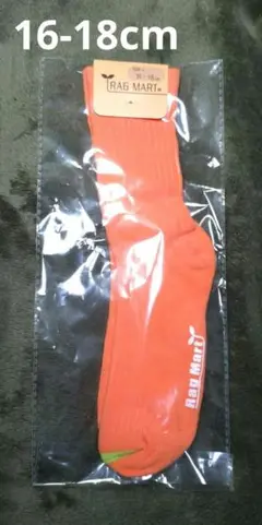 RAG MART キッズ靴下 オレンジ L (16-18 cm)