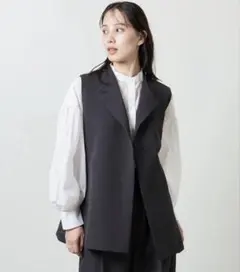 マルゥユナイテッドアローズ　無限ジレ　ダークグレー MARW UNITED ARROWS＞ウエストベルト ジレ（ベスト）｜MARW