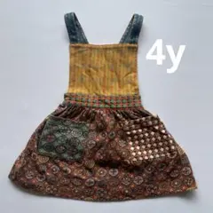 【misha and puff】パッチワーク pinafore 4y