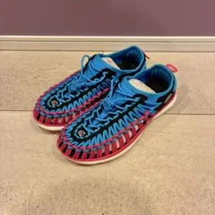 未使用 KEEN UNEEK O2 青/ピンク 27cm