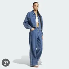 adidas プレミアムエッセンシャル デニム トラックパンツ 26インチ