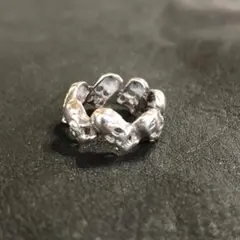 vintage silver 刻印 アート 925 ジュエリー スカルリング