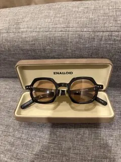 極美品 ENALOID ブラックオクタゴナルサングラス