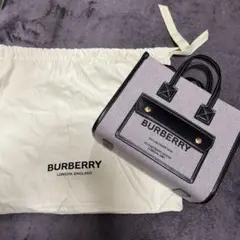 バーバリー ツートンキャンパス&レザーミニフレヤトート