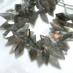 10pc＊ラブラドライトスピンドルカット