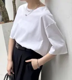 【COLLAGE GALLARDAGALANTE】ポンチ切替半袖Tシャツ