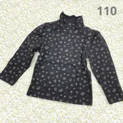 花柄タートルネック　ブラック　110