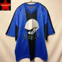 【BLANKY JETブランキージェット】青×黒 半袖シャツ tシャツ ジャージ
