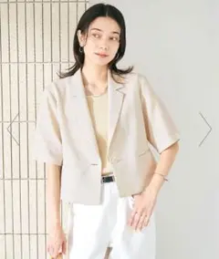 即決価格❣️グリーンレーベルリラクシング　ショートスリーブ ジャケット美品