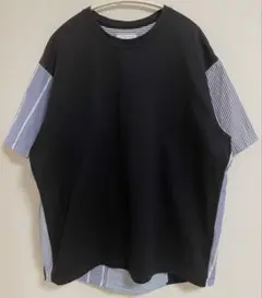 トゥモローランド TOMORROWLAND ストライプ シャツ コンビ Tシャツ