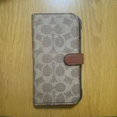 COACH 手帳型ケース モノグラム柄iPhone15plus